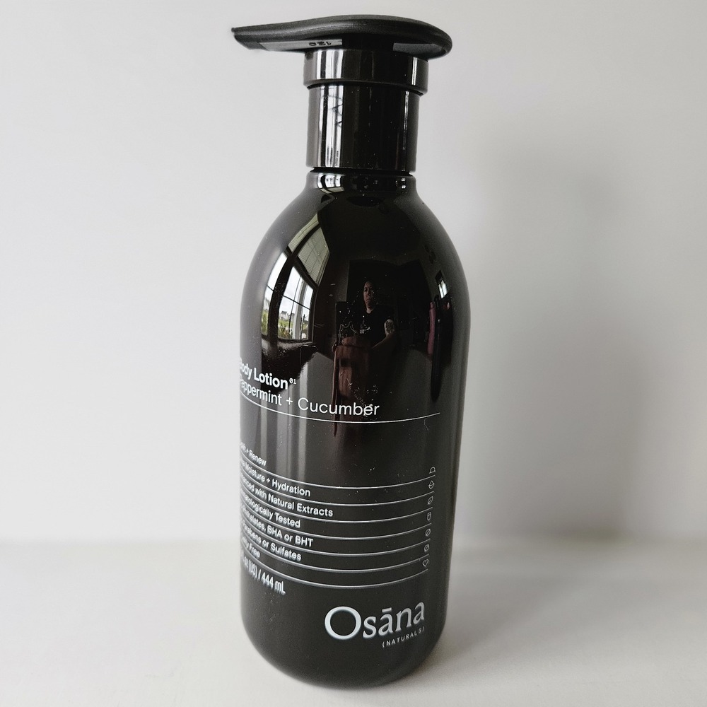 Osana Naturals Body Lotion Peppermint + Cucumber 15 oz NEW Uplift Cruelty Free